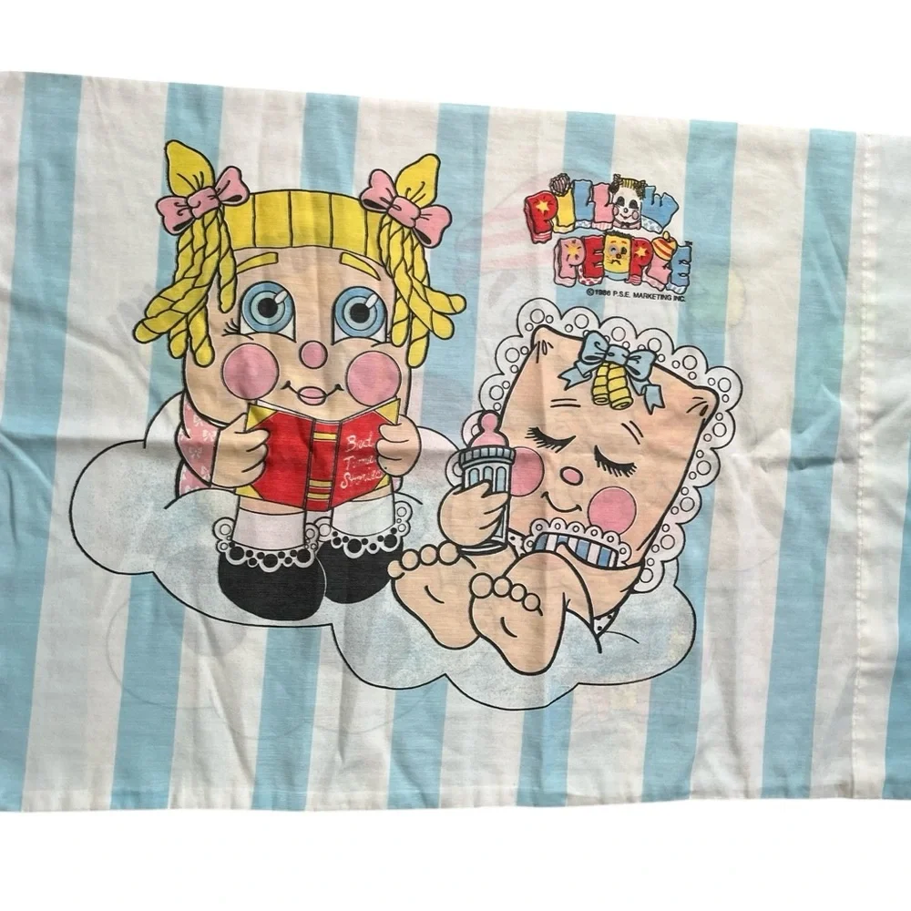 Rare Pillow People Bedding Pillow Case - Twin - PSE Marketing Inc 1986 - Vintage
